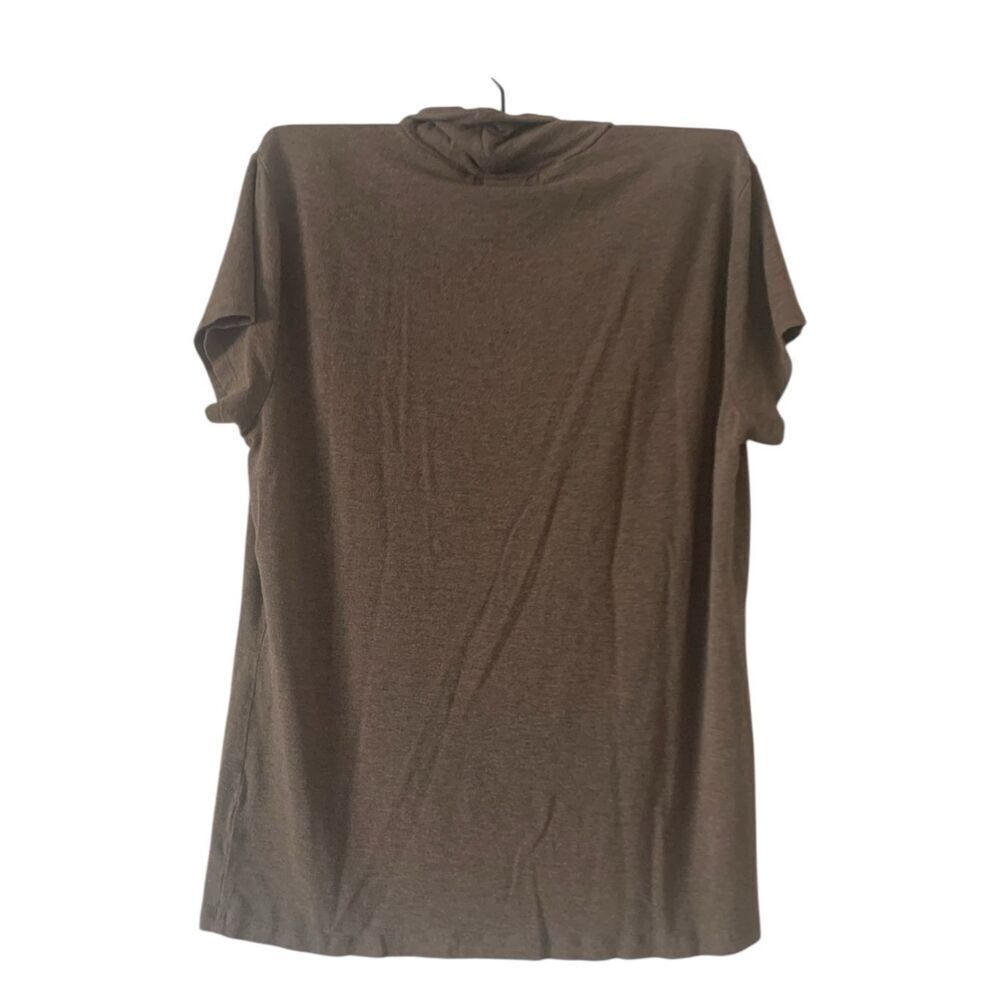 LAUREN Ralph Lauren- Brown-Mock Neck-Short Sleeve Size XL - Picture 2 of 3